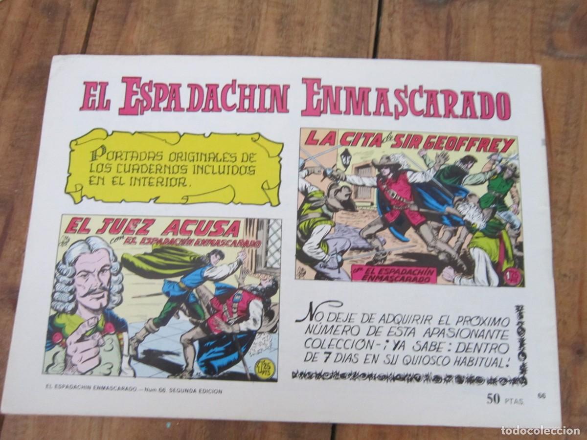 Tebeos: EL ESPADACHIN ENMASCARADO N&ordm; 66. EN PODER DE LA PITONISA. REEDICI&Oacute;N 1981 - Foto 2