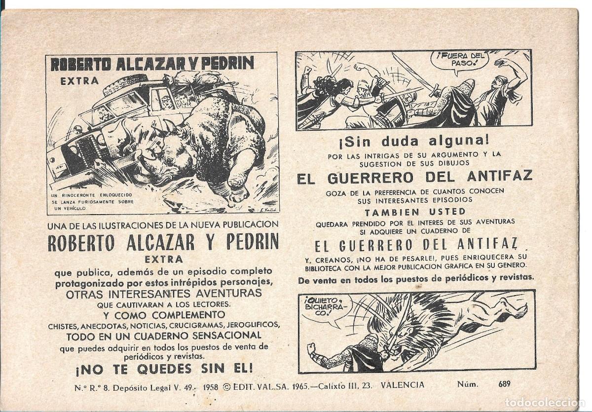Tebeos: ROBERTO ALCAZAR ORIGINAL - NUM 689 - Foto 2