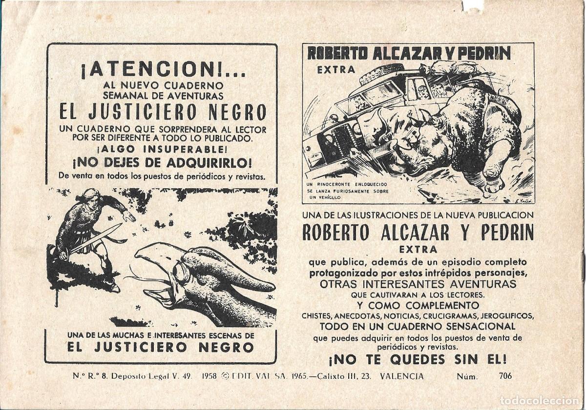 Tebeos: ROBERTO ALCAZAR ORIGINAL - NUM 706 - Foto 2