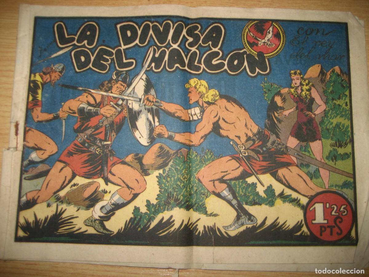 Tebeos: comic La divisa del Halcon , con el rey del mar . ed Valenciana . defectos - Foto 1