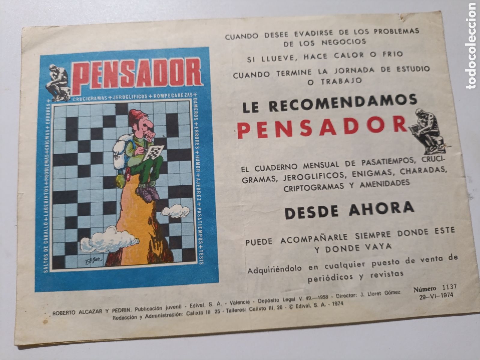 Tebeos: Roberto Alcazar y Pedrin n&uacute;m 1174 - Foto 2