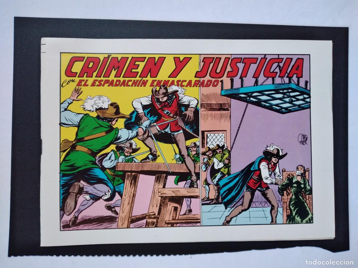 Tebeos: EL ESPADACHIN ENMASCARADO NÚMERO Nº 19 CRIMEN Y JUSTICIA SEGUNDA EDICIÓN EDITORIAL VALENCIANA