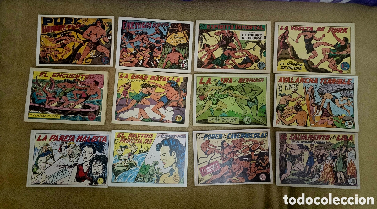 Tebeos: 12 Comics &rdquo;Purk, El Hombre de Piedra&rdquo; - Foto 1