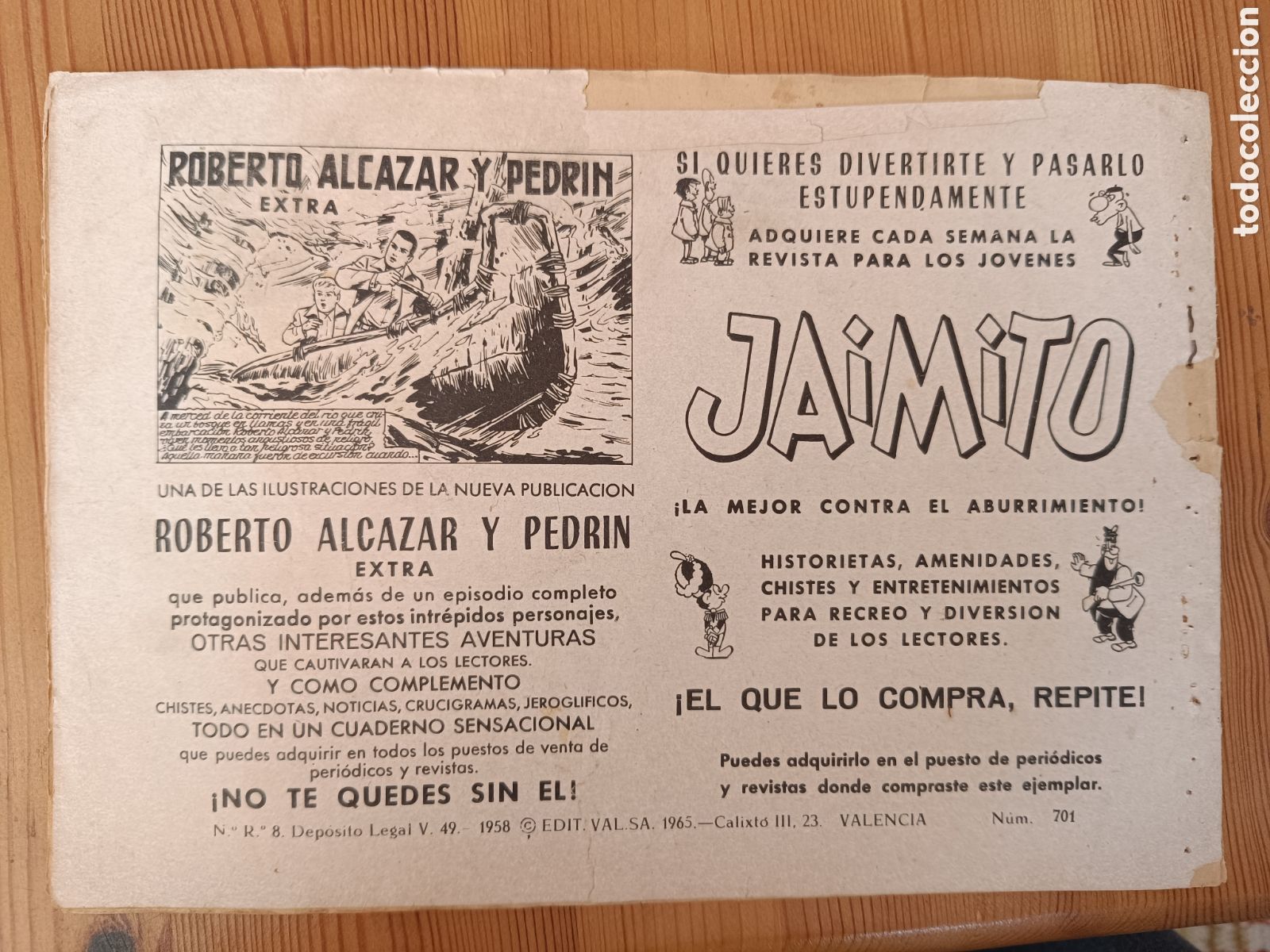 Tebeos: Roberto Alc&aacute;zar y Pedr&iacute;n. N&uacute;m.701 - Foto 2