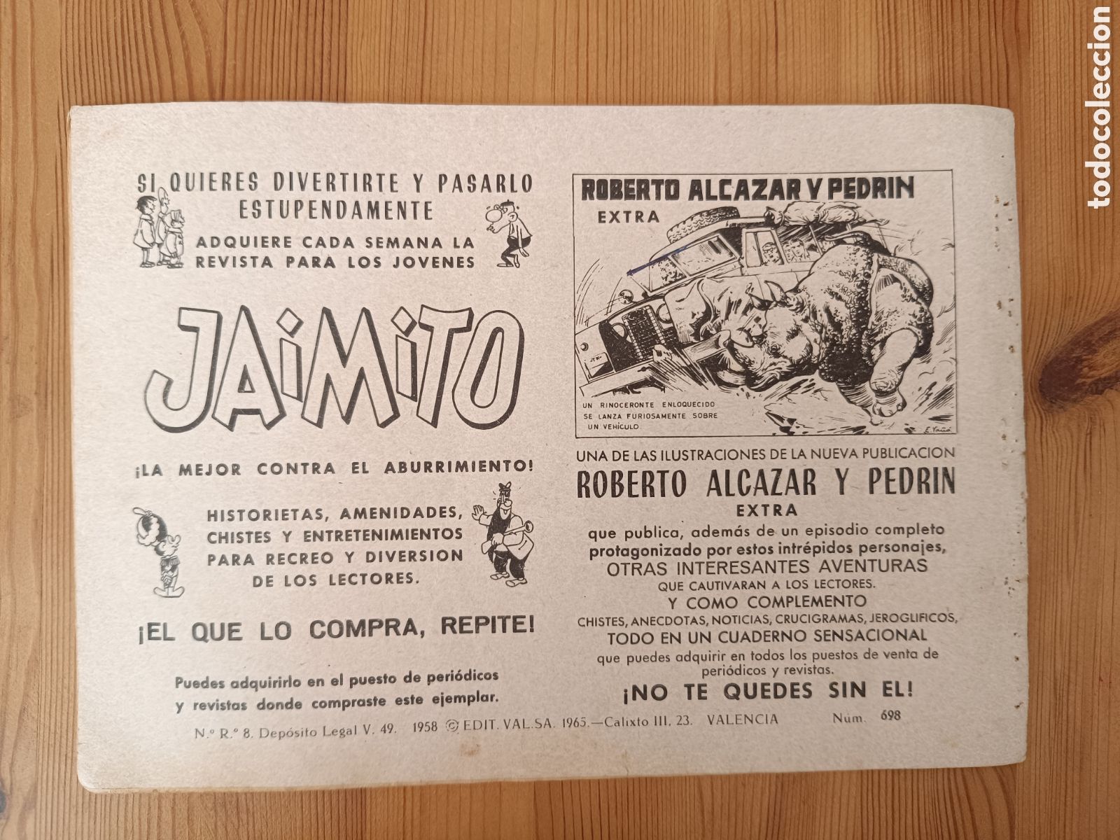 Tebeos: Roberto Alc&aacute;zar y Pedr&iacute;n. N&uacute;m.698 - Foto 2