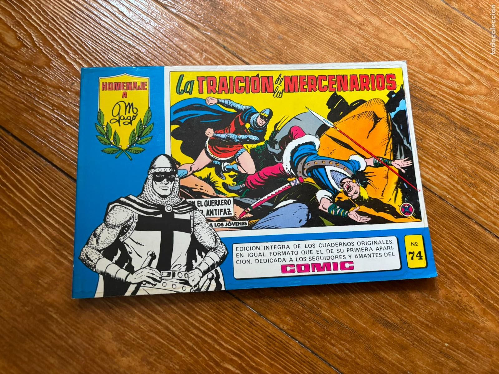 Tebeos: EL GUERRERO DEL ANTIFAZ N&ordm; 74 TOMOS AZULES EDITORIAL VALENCIANA 1981 HOMENAJE A GAGO