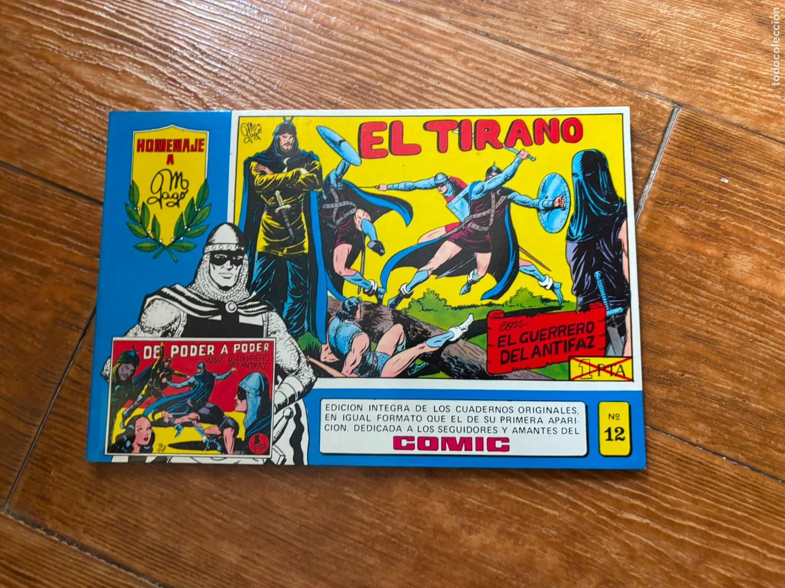 Tebeos: EL GUERRERO DEL ANTIFAZ N&ordm; 12 TOMOS AZULES EDITORIAL VALENCIANA 1981 HOMENAJE A GAGO