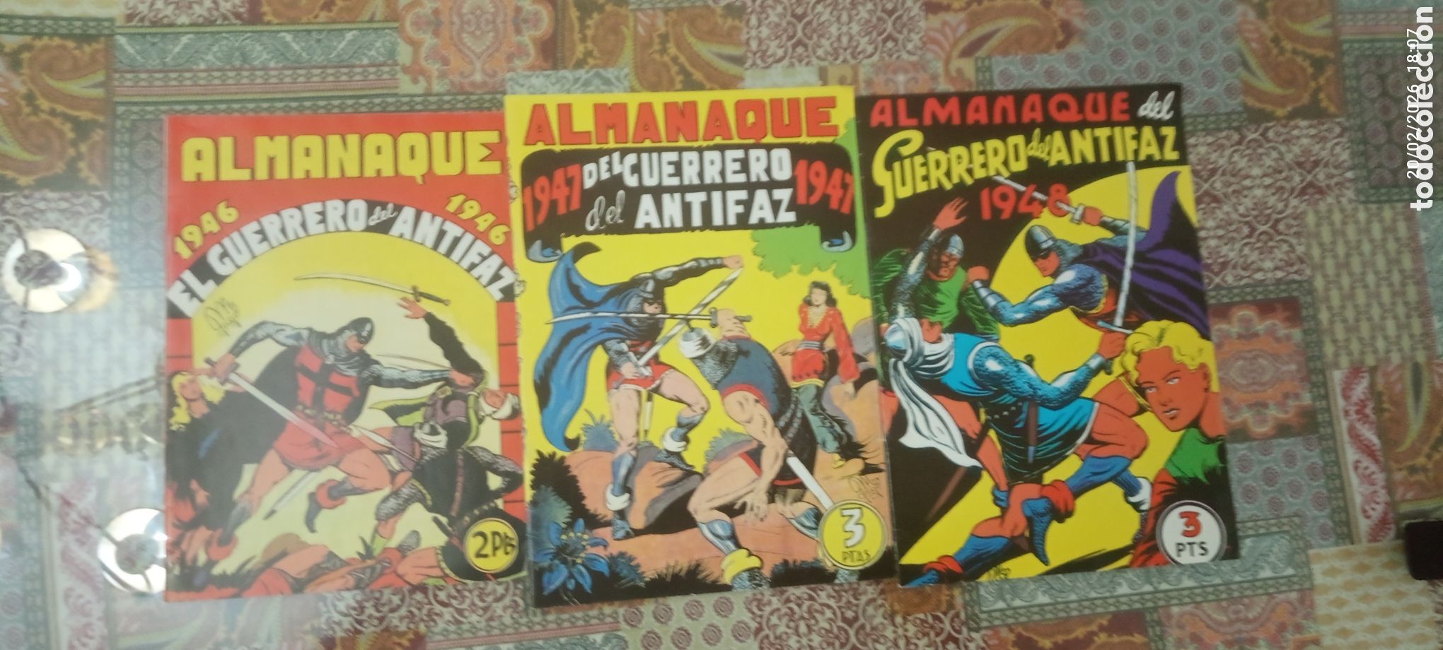 Tebeos: GUERRERO DEL ANTIFAZ, EL ( VALENCIANA) &middot; ALMANAQUE 1946-1947-1948