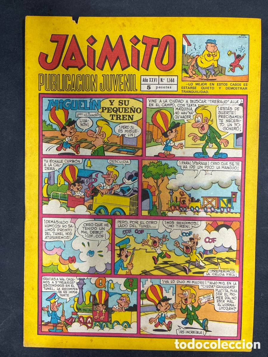 Tebeos: COMIC SEMANARIO JAIMITO N&ordm; 1144 EDITORIAL VALENCIANA