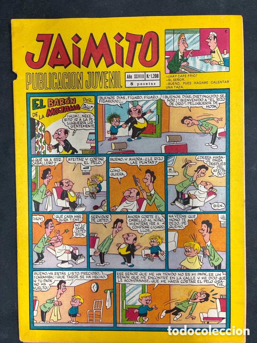 Tebeos: COMIC SEMANARIO JAIMITO N&ordm; 1208 EDITORIAL VALENCIANA