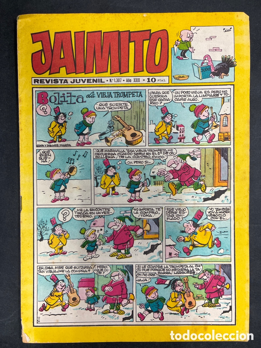 Tebeos: COMIC SEMANARIO JAIMITO N&ordm; 1307 EDITORIAL VALENCIANA