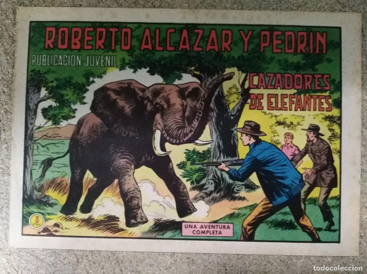 Tebeos: Roberto Alcazar y Pedrin 990.Cazadores de elefantes.Editorial Valenciana