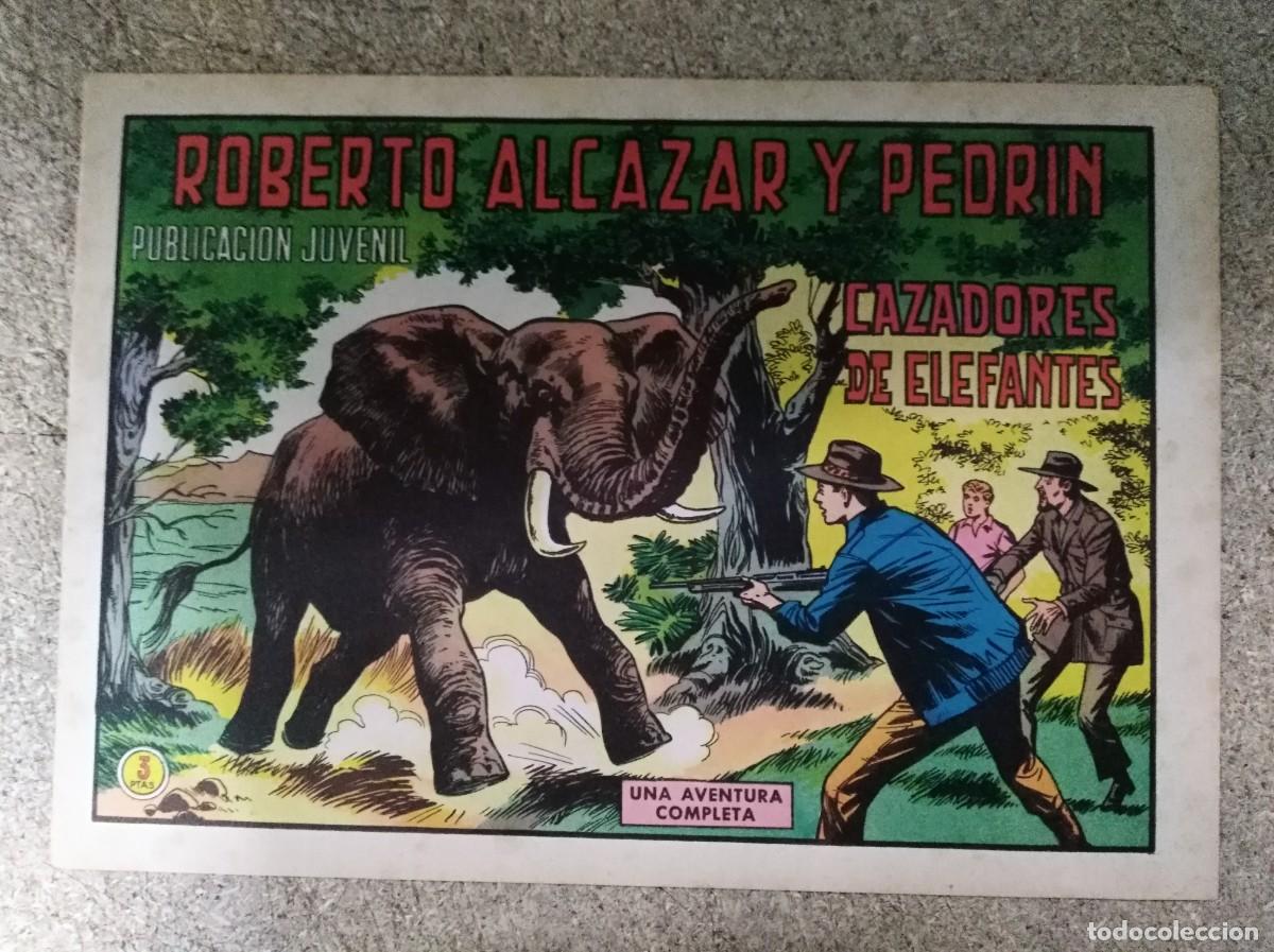 Tebeos: Roberto Alcazar y Pedrin 990.Cazadores de elefantes.Editorial Valenciana