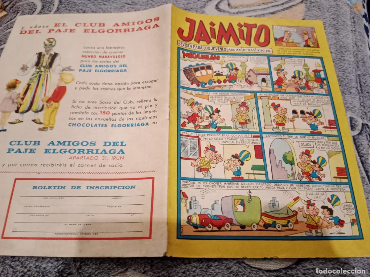 Tebeos: JAIMITO N&ordm;845 EDITORIAL VALENCIANA 1965