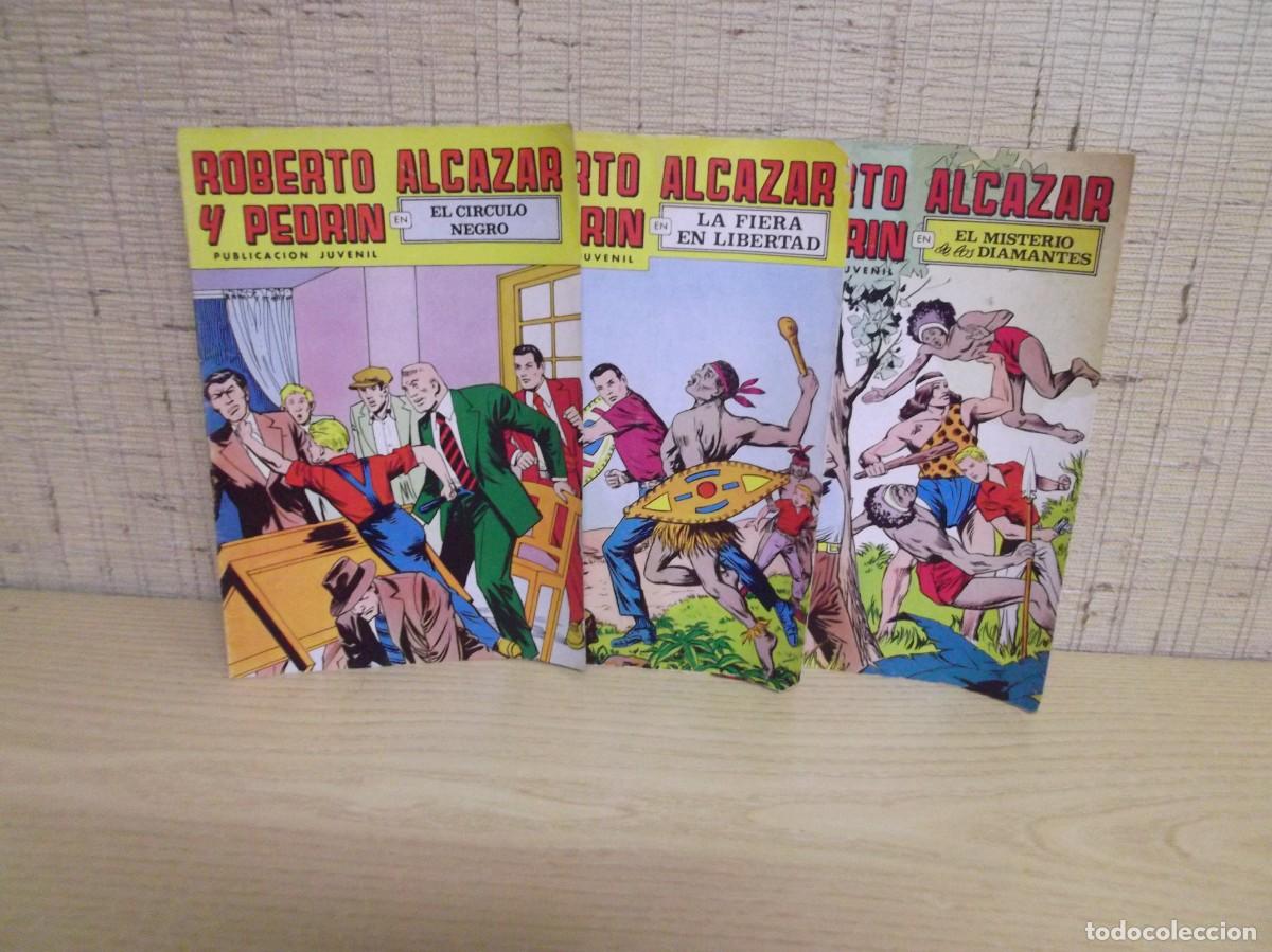 Tebeos: Lote de tres comics de Roberto Alcazar y Pedrin 2&ordf; Epoca.Publicaci&oacute;n Juvenil