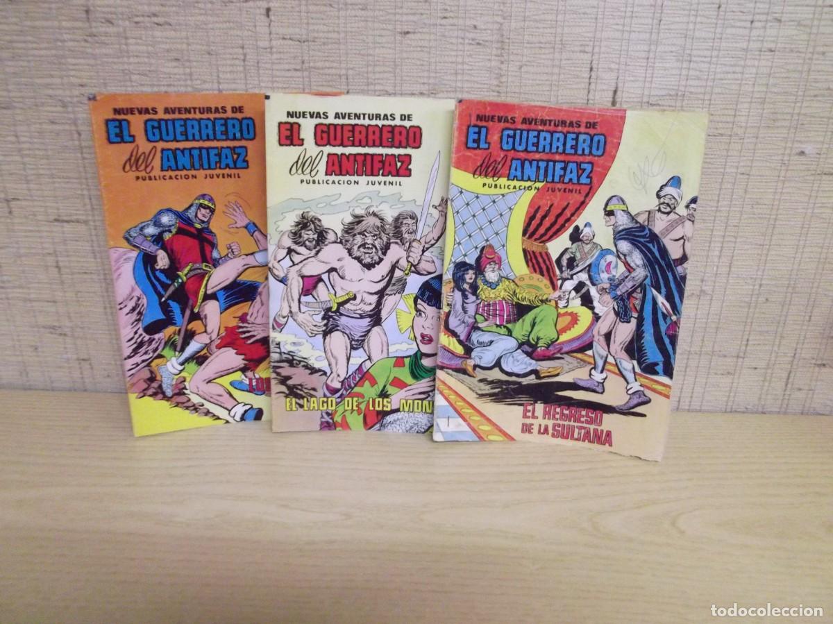 Tebeos: Lote de tres comics El guerrero del antifaz.Nuevas aventuras.Publicacion Juvenil