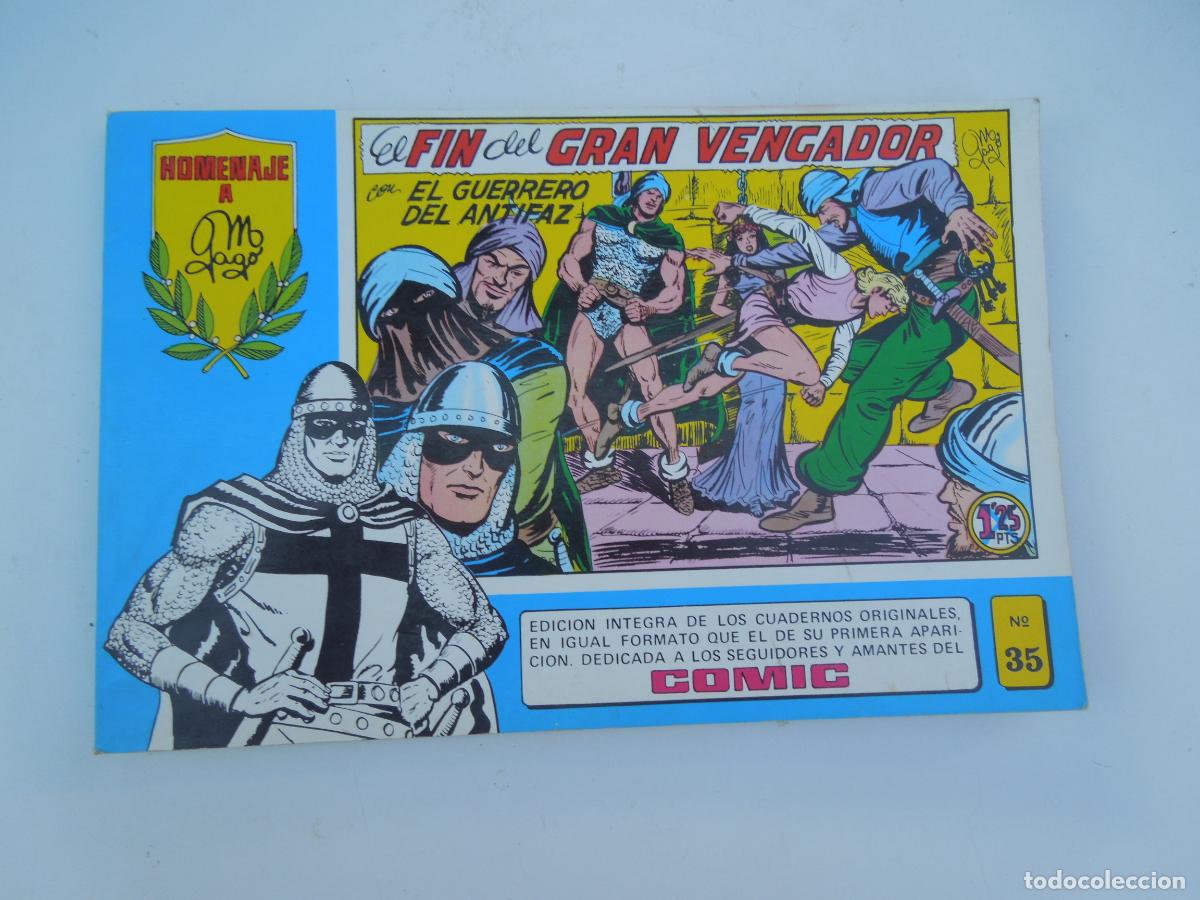 Tebeos: EL GUERRERO DEL ANTIFAZ - EL FIN DEL GRAN VENGADOR - N&ordm; 35 - EDITORA VALENCIANA 1982.