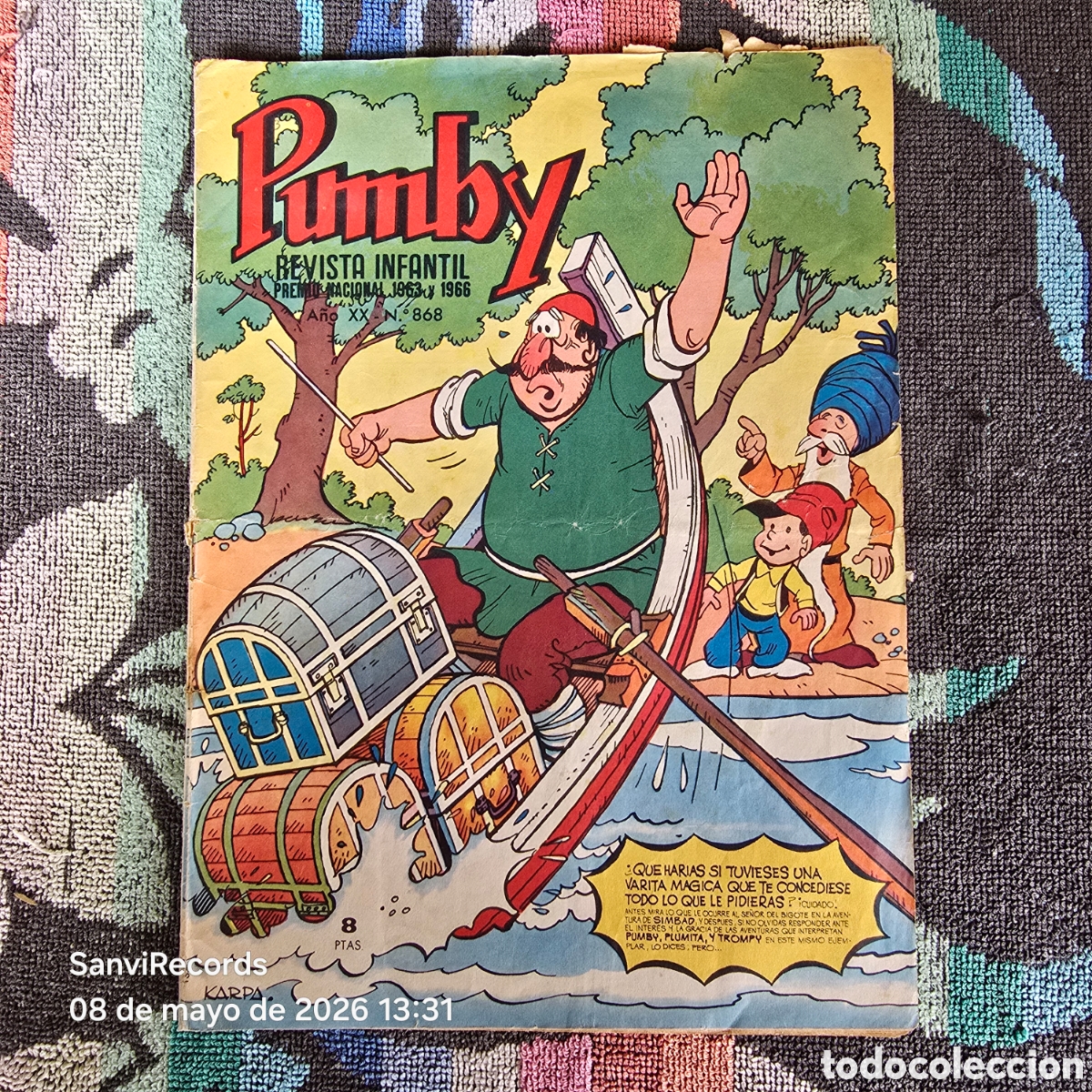 Tebeos: PUMBY, REVISTA INFANTIL 868 (A&Ntilde;O XX) (VALENCIANA)