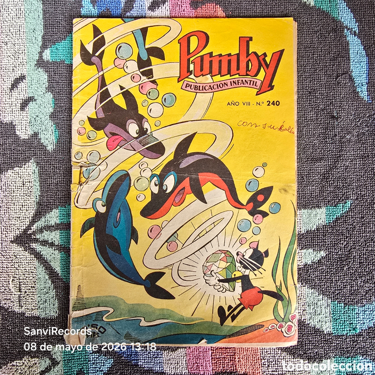 Tebeos: PUMBY, PUBLICACI&Oacute;N INFANTIL 240 (A&Ntilde;O VIII) (VALENCIANA)
