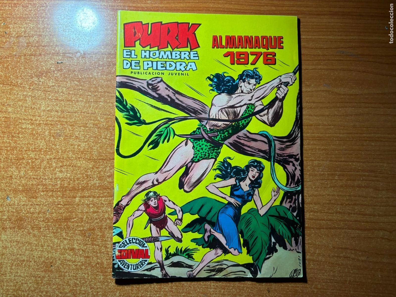 Tebeos: PURK EL HOMBRE DE PIEDRA ALMANAQUE PARA 1976 EDITORIAL VALENCIANA