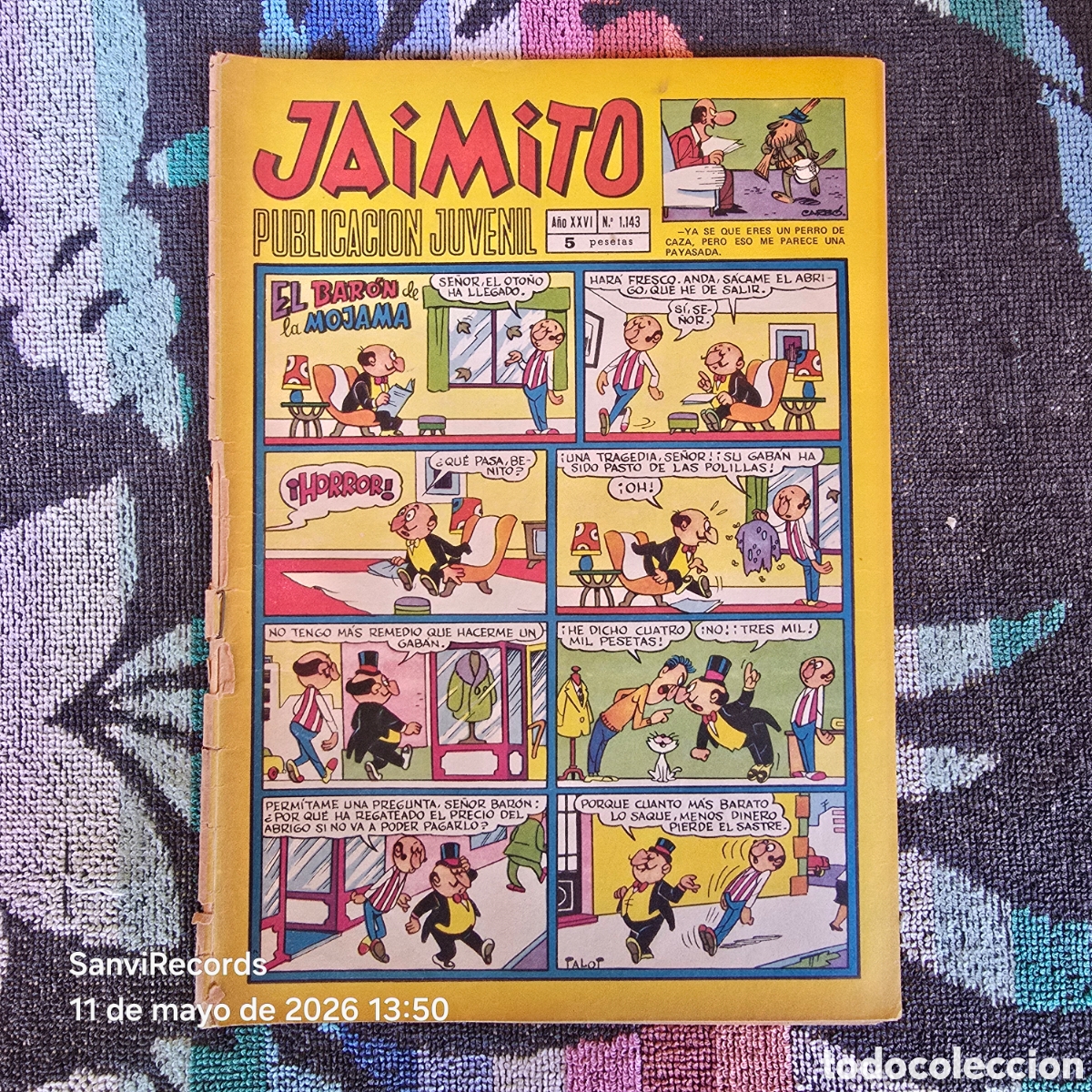 Tebeos: JAIMITO, PUBLICACI&Oacute;N JUVENIL 1143 (A&Ntilde;O XXVI) (VALENCIANA)
