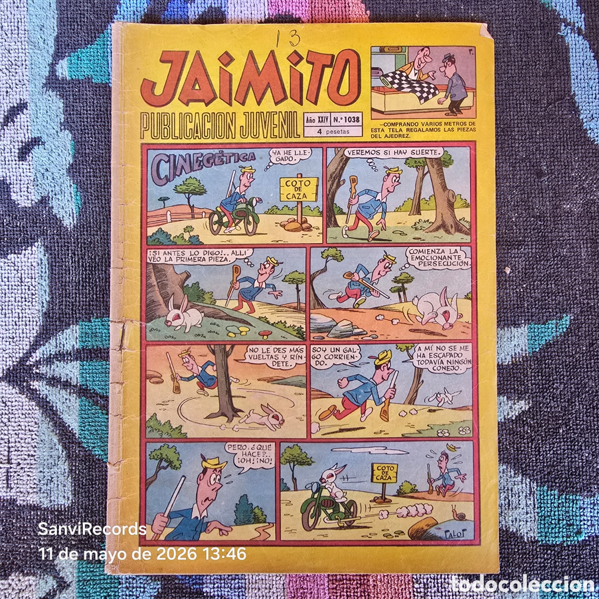 Tebeos: JAIMITO, PUBLICACI&Oacute;N JUVENIL 1038 (A&Ntilde;O XXIV) (VALENCIANA)