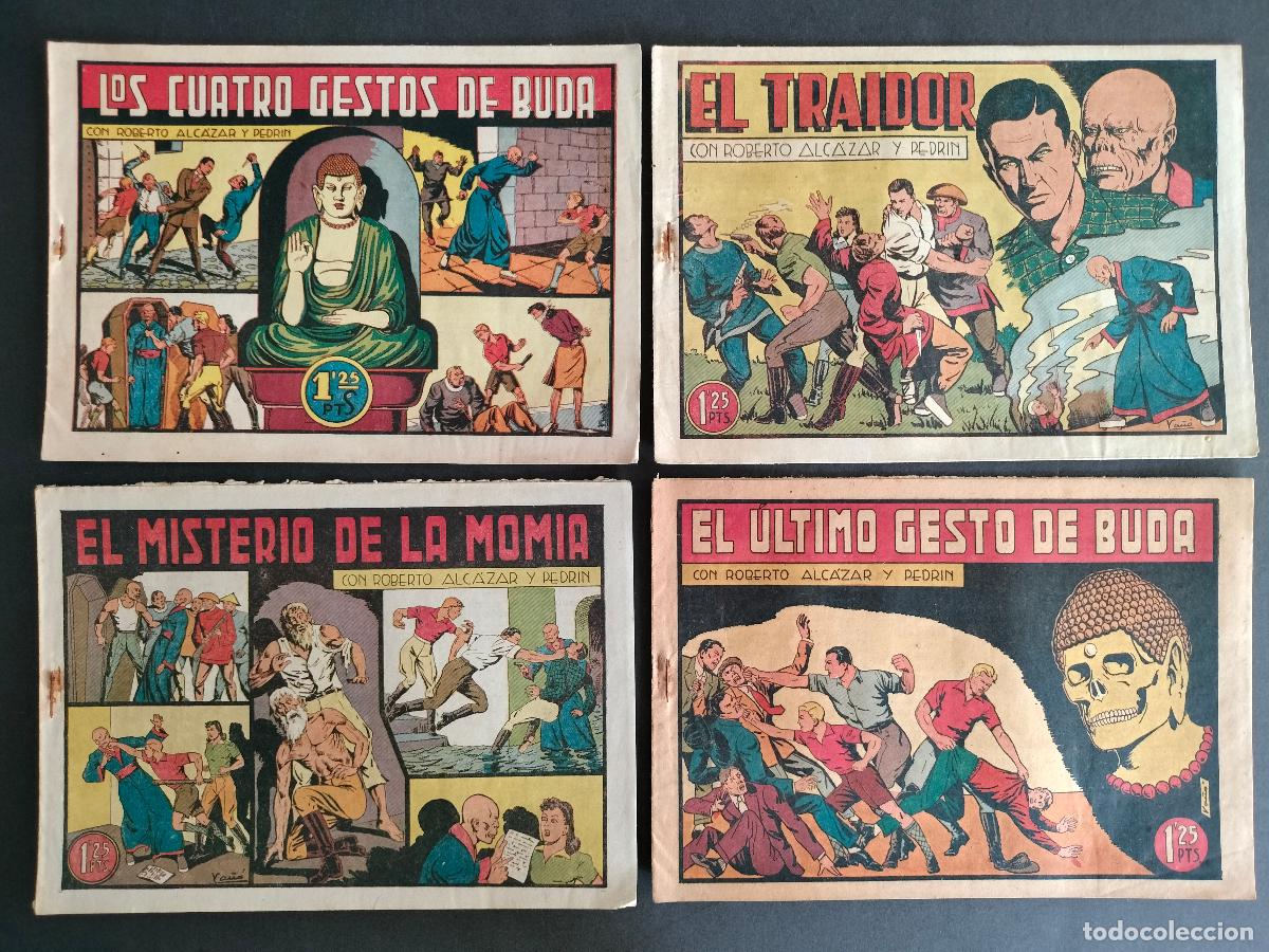 Tebeos: ROBERTO ALCAZAR Y PEDRIN LOTE 4 Nos. 125, 126, 127, 128 1&ordf; EDICION 1,25 PTS ORIGINAL VALENCIANA