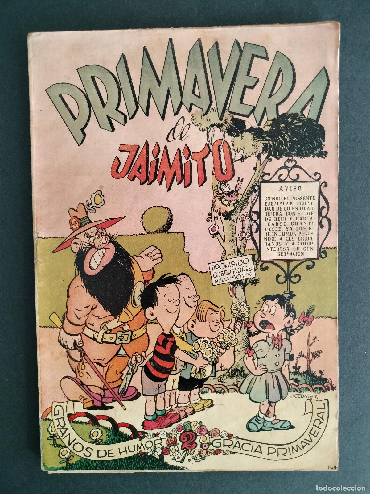 BDs: JAIMITO EXTRA PRIMAVERA DE JAIMITO 1950 ORIGINAL DE EPOCA VALENCIANA MUY BUEN ESTADO!!!