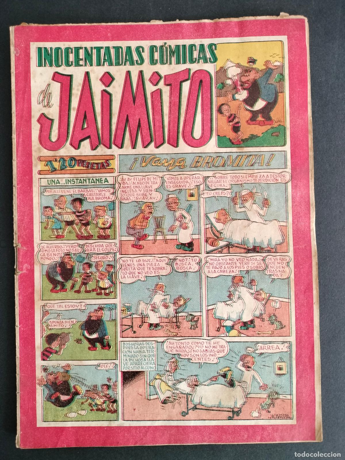 Comics: JAIMITO N&ordm; 59 ORIGINAL VALENCIANA 1949 MUY DIFICIL!!!