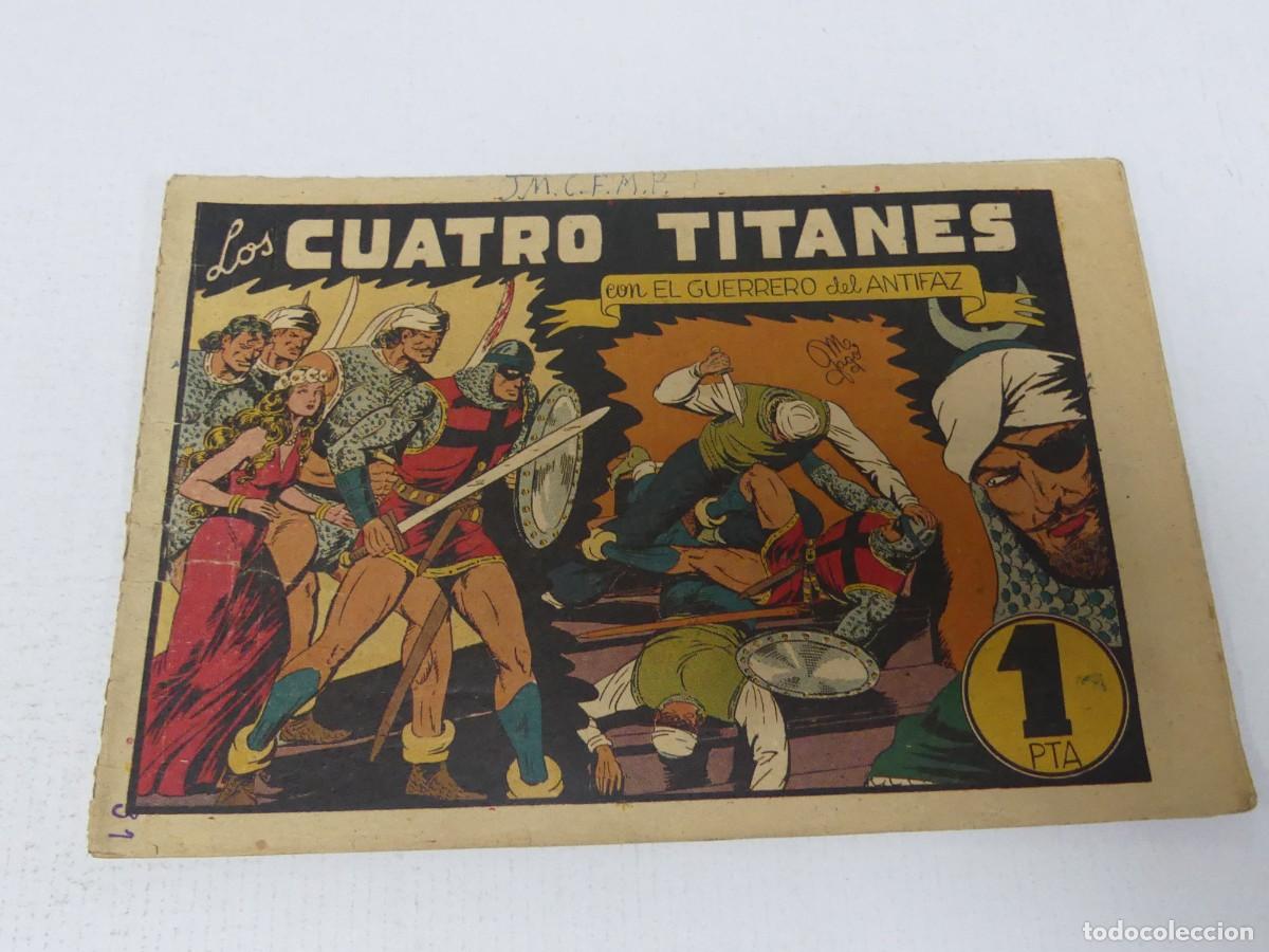 Tebeos: COMIC &ndash; LOS CUATRO TITANES &ndash; CON EL GUERRERO DEL ANTIFAZ &ndash; EDITORIAL VALENCIANA