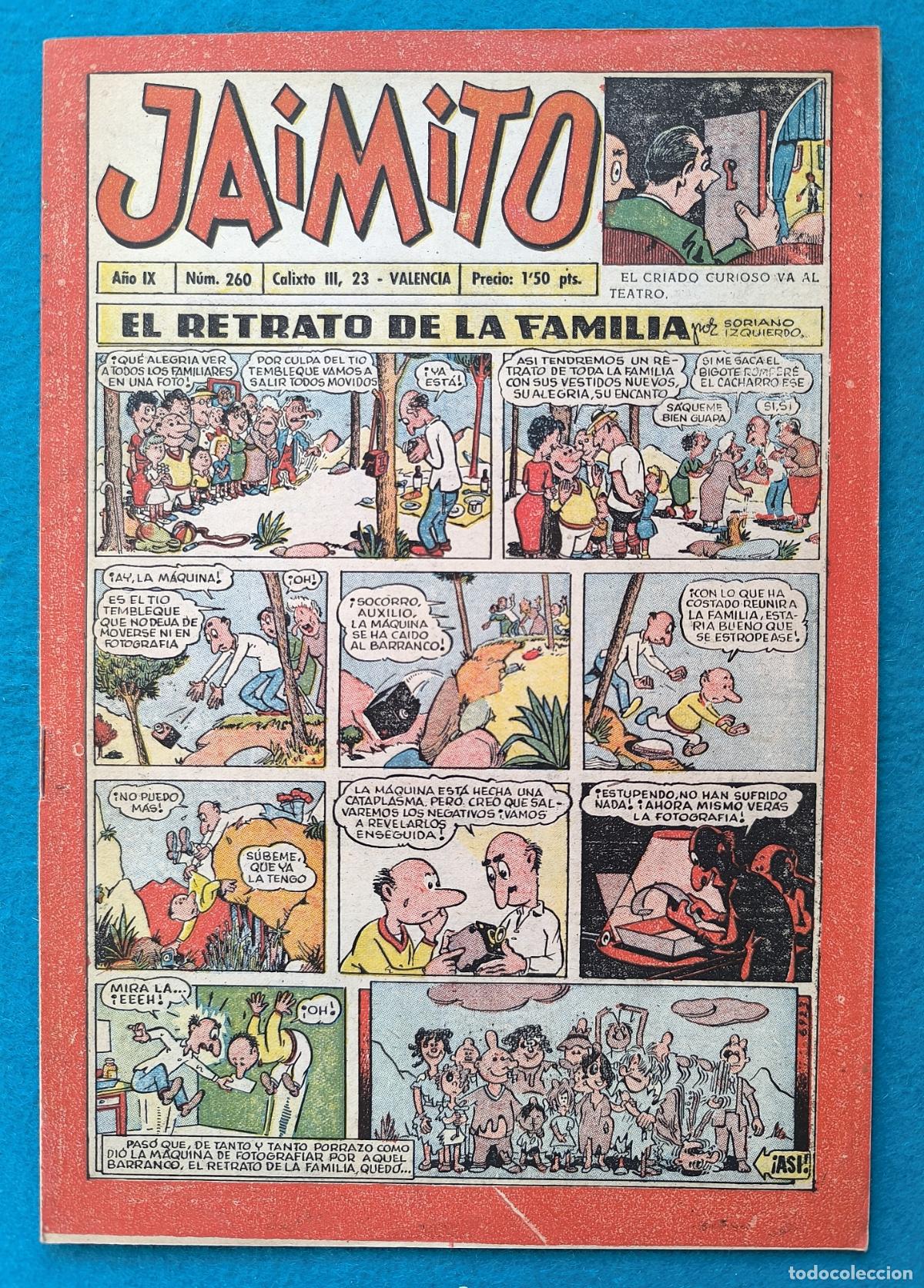 Tebeos: RW TEBEO JAIMITO N&ordm; 260 EL RETRATO DE LA FAMILIA 1&ordf; AVENTURA PUMBY EDITORIAL VALENCIANA J604