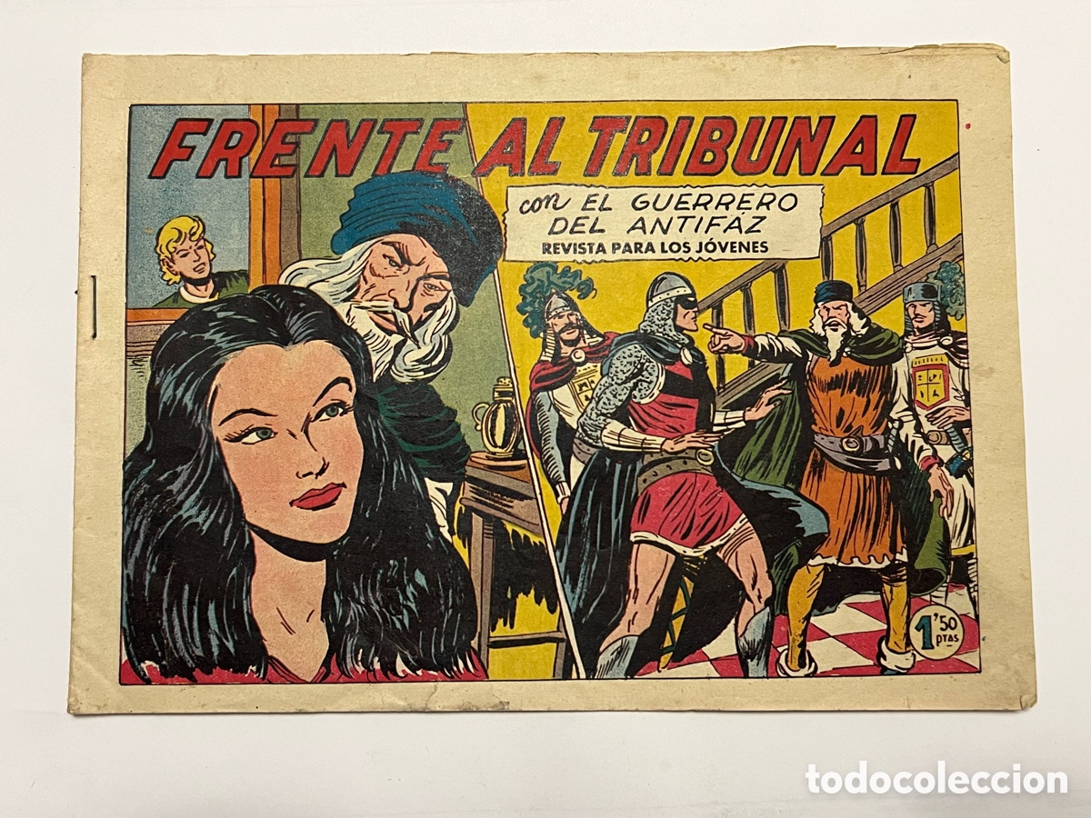 Tebeos: FRENTE AL TRIBUNAL. El Guerrero del Antifaz. 336. Editorial Valenciana (a.1958)