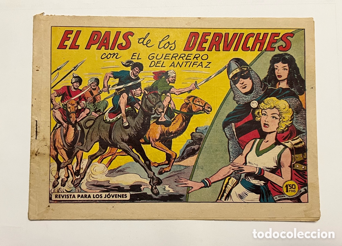 Tebeos: EL PA&Iacute;S DE LOS DERVICHES, con El Guerrero del Antifaz. No.358, Editorial Valenciana (a.1958)