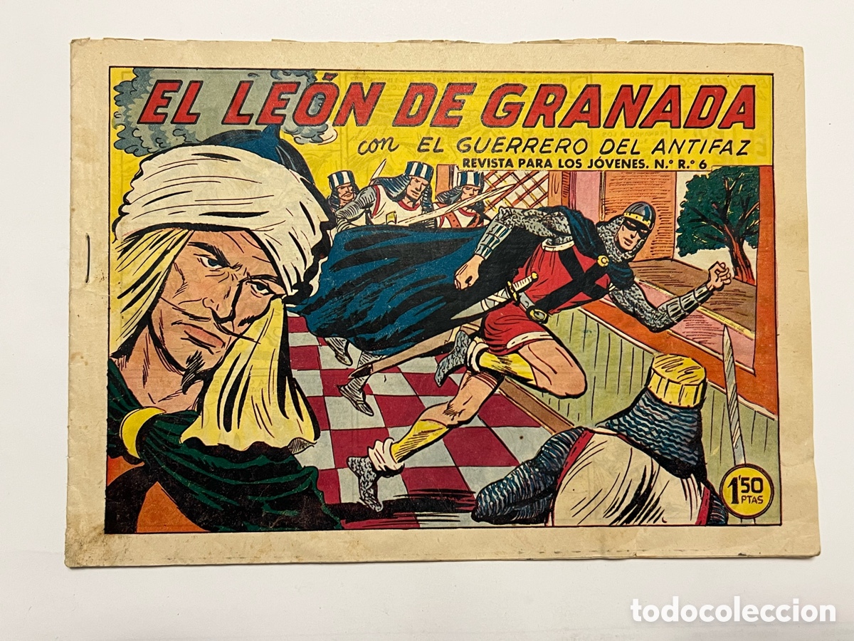 Tebeos: EL LE&Oacute;N DE GRANADA, con El Guerrero del Antifaz. No.320, Editorial Valenciana (a.1958)