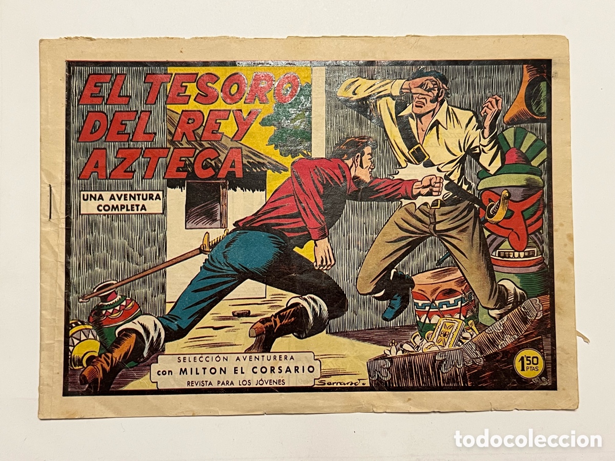 Tebeos: EL TESORO DEL REY AZTECA, con Milton el Corsario&hellip; No.112, Editorial Valenciana (a.1958)