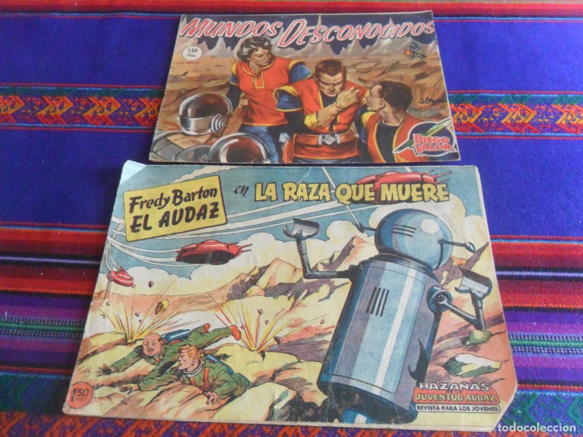 Tebeos: HAZA&Ntilde;AS DE LA JUVENTUD AUDAZ FREDY BARTON N&ordm; 3 VALENCIANA 1961 Y DIEGO VALOR N&ordm; 3 EDICIONES CID.