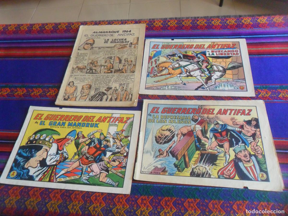 Tebeos: EL GUERRERO DEL ANTIFAZ N&ordm;S 653 660 662. VALENCIANA 1965. REGALO ALMANAQUE 1964.
