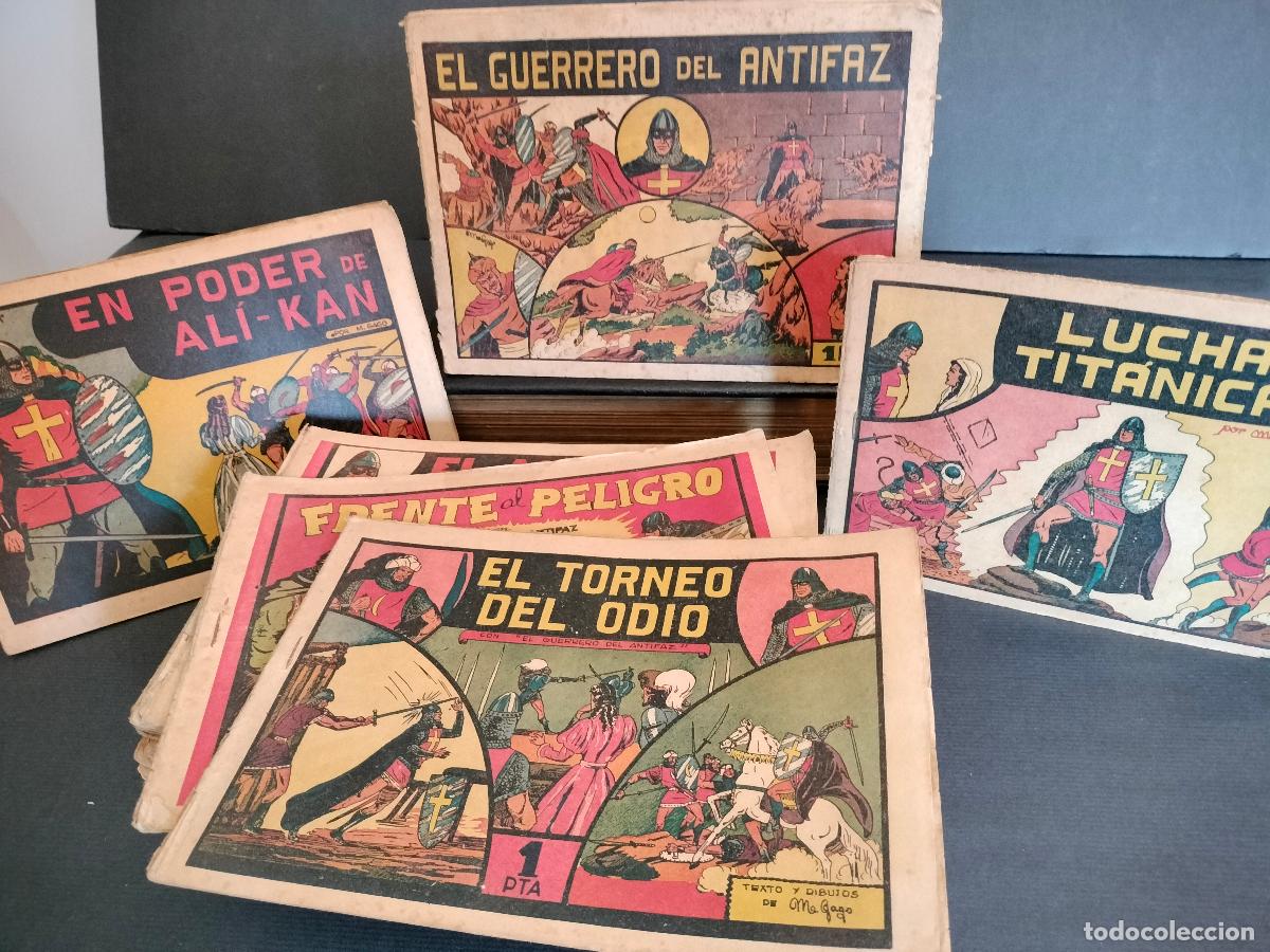 Tebeos: EL GUERRERO DEL ANTIFAZ LOTE 109 Nos CORRELATIVOS DEL 1 AL 103 + 6 Nos. ORIGINAL VALENCIANA OCASION!