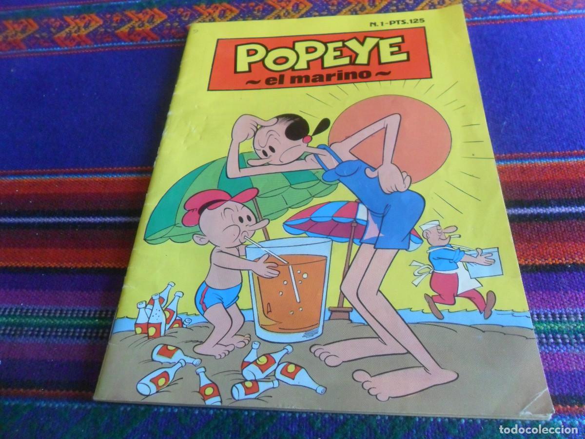 Tebeos: POPEYE EL MARINO N&ordm; 1 NUEVA FRONTERA 1985 Y POPEYE N&ordm; 1 ALBUM R&Uacute;STICA. EDIVAL 1979.