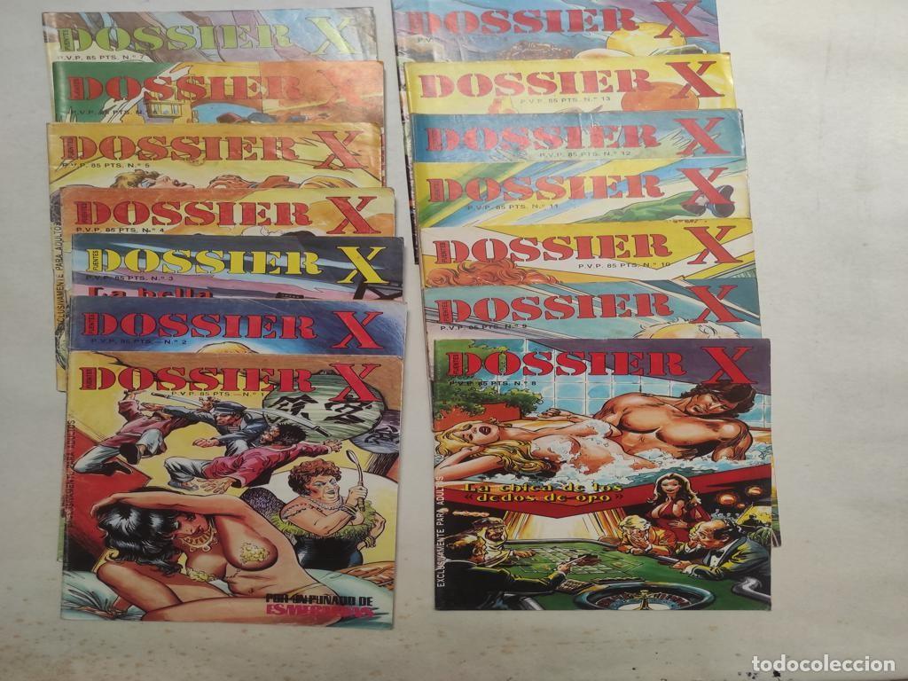 Tebeos: DOSSIER X, comic er&oacute;tico, Edival, colecci&oacute;n 1 a 14 , COMPLETA