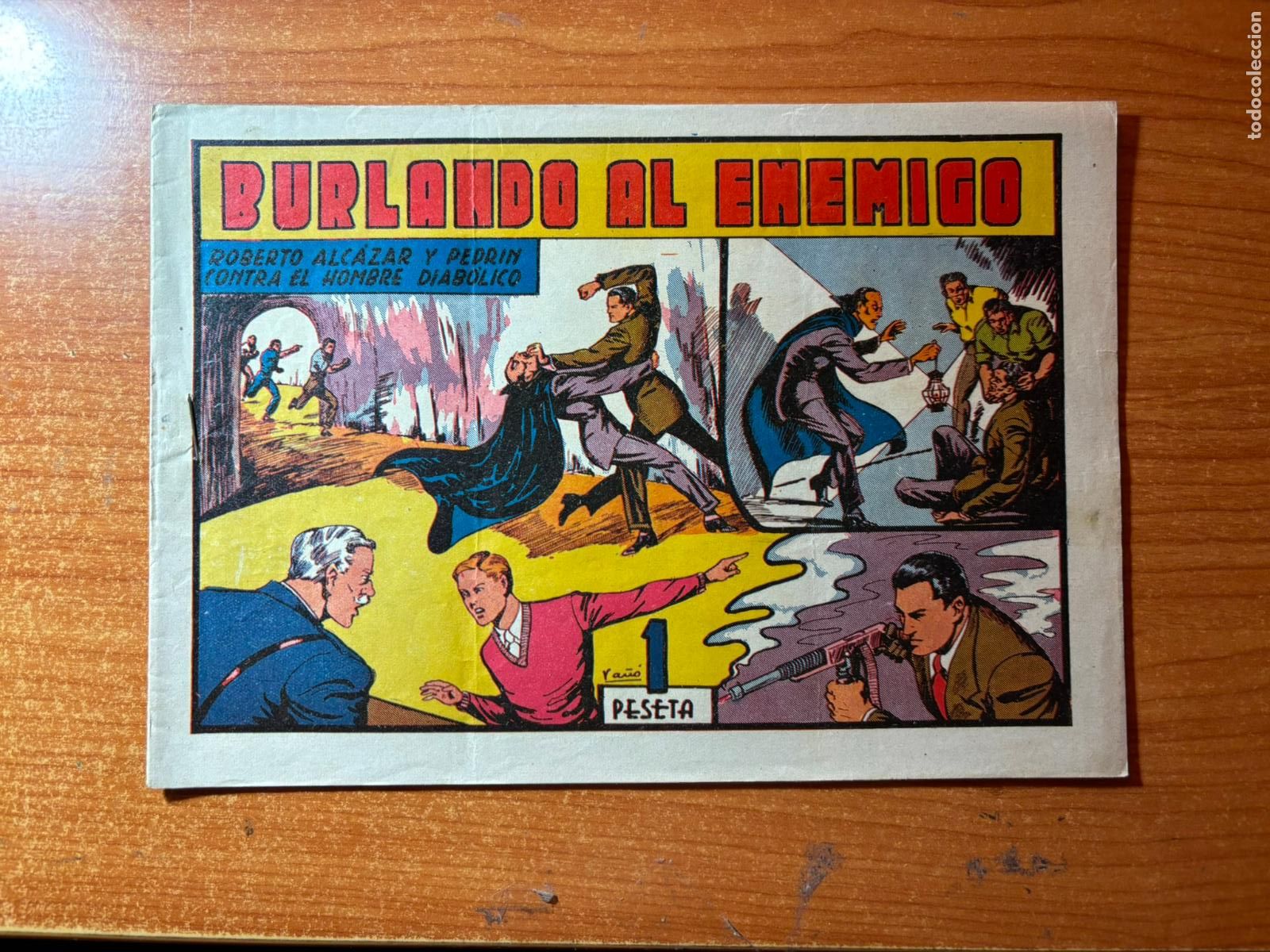 Tebeos: ROBERTO ALCAZAR Y PEDRIN N&ordm; 101 CONTRA EL HOMBRE DIABOLICO EDITORIAL VALENCIANA ORIGINAL