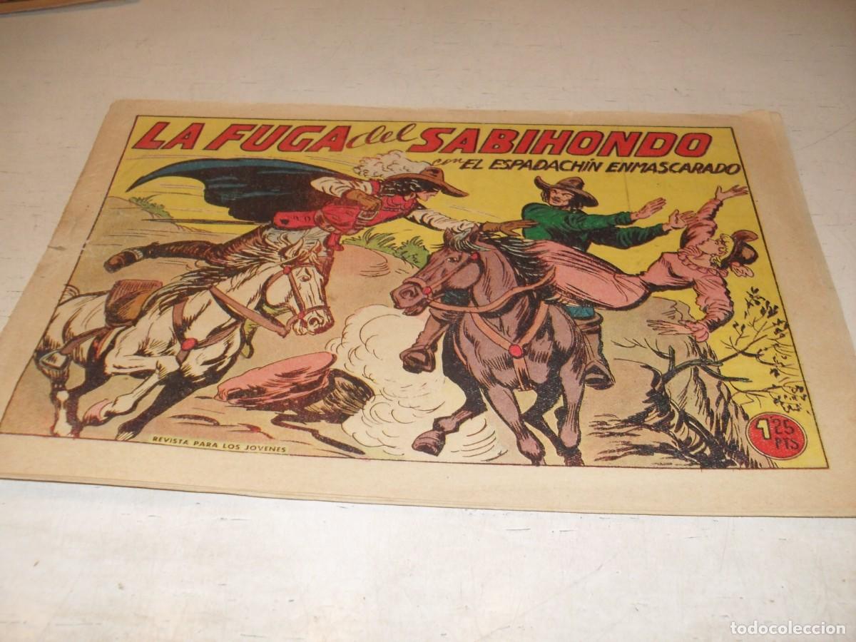 Tebeos: EL ESPADACHIN ENMASCARADO N&ordm; 236,ULTIMOS N&ordm;,LA FUGA DEL SABIHONDO,DE M.GAGO.VALENCIANA,1952