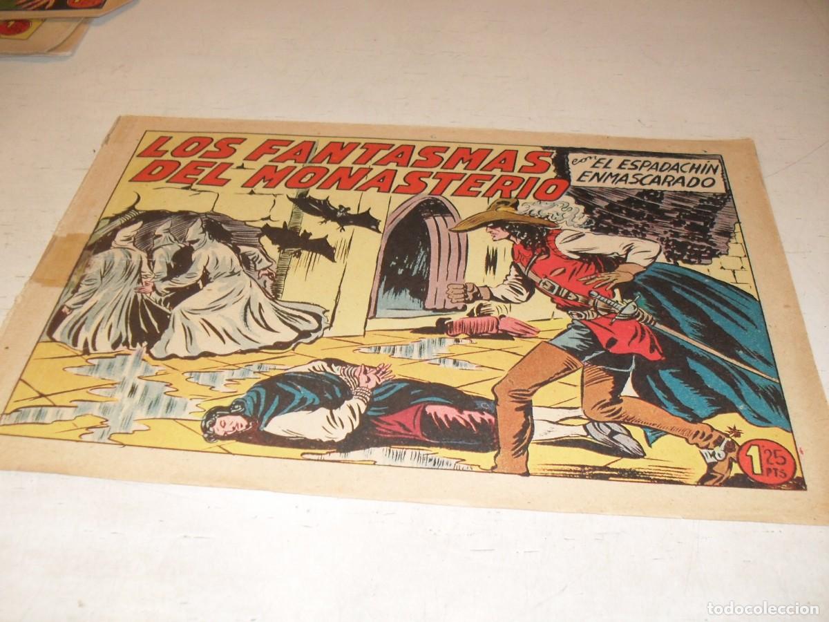 Tebeos: EL ESPADACHIN ENMASCARADO N&ordm; 216,LOS FANTASMAS DEL MONASTERIO,DE 252,DE M.GAGO.VALENCIANA,1952
