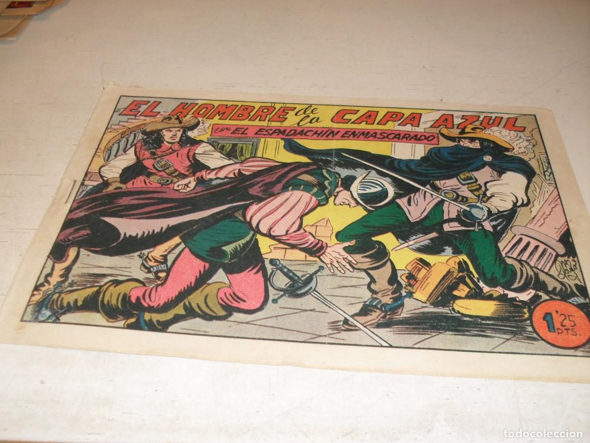 Tebeos: EL ESPADACHIN ENMASCARADO N&ordm; 169,EL HOMBRE DE LA CAPA AZUL,DE 252,DE M.GAGO.VALENCIANA,1952