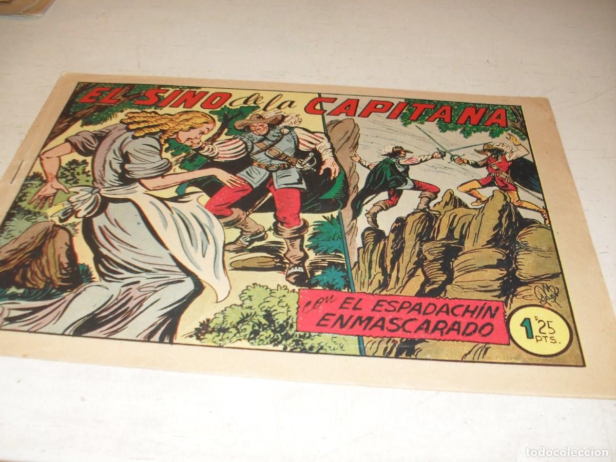 Tebeos: EL ESPADACHIN ENMASCARADO N&ordm; 166,EL SINO DE LA CAPITANA,DE 252,DE M.GAGO.VALENCIANA,1952