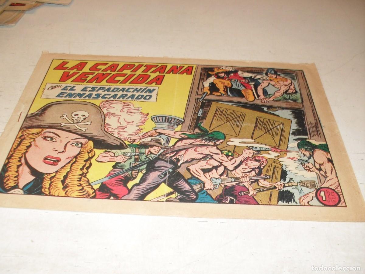 Tebeos: EL ESPADACHIN ENMASCARADO N&ordm; 165,LA CAPITANA VENCIDA,DE 252,DE M.GAGO.VALENCIANA,1952