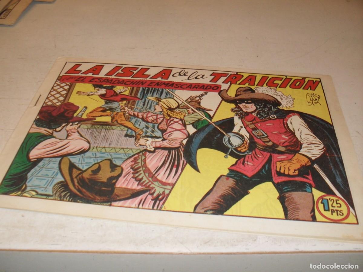 BDs: EL ESPADACHIN ENMASCARADO N&ordm; 156,LA ISLA DE LA TRAICION,DE 252,DE M.GAGO.VALENCIANA,1952