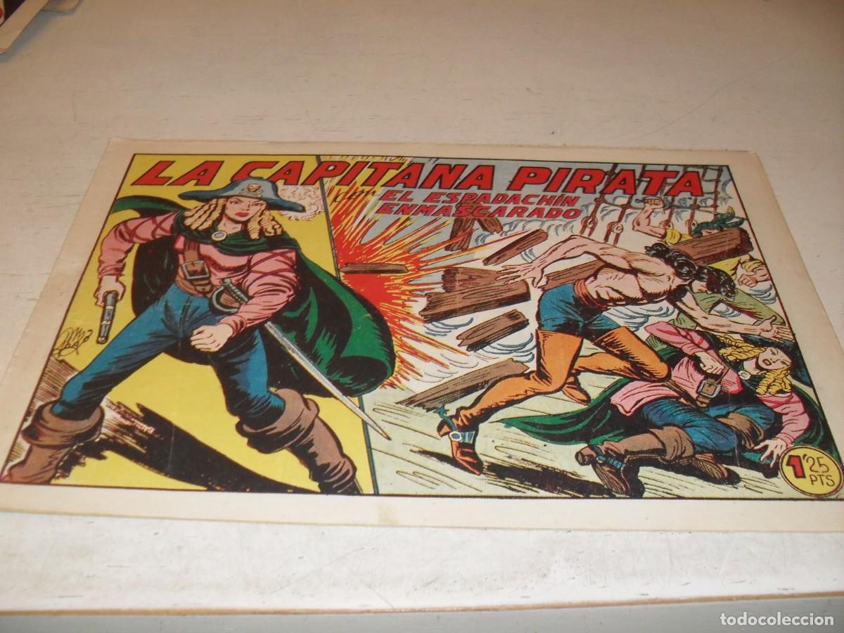 BDs: EL ESPADACHIN ENMASCARADO N&ordm; 155,LA CAPITANA PIRATA,DE 252,DE M.GAGO.VALENCIANA,1952