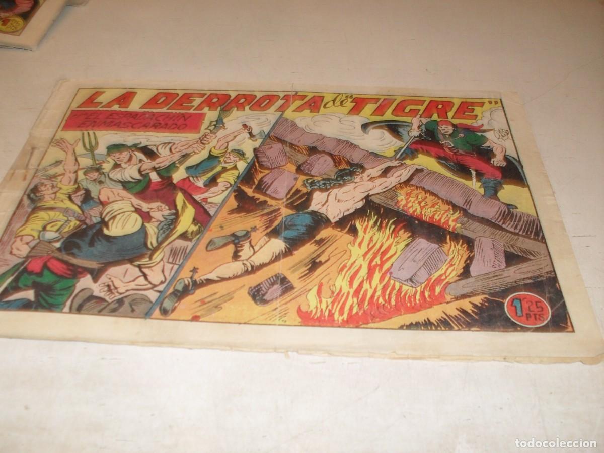 Tebeos: EL ESPADACHIN ENMASCARADO N&ordm; 154,LA DERROTA DEL TIGRE,DE 252,DE M.GAGO.VALENCIANA,1952