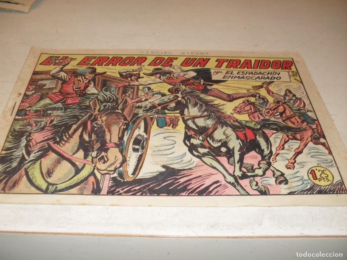 Tebeos: EL ESPADACHIN ENMASCARADO N&ordm; 152,EL ERROR DE UN TRAIDOR,DE 252,DE M.GAGO.VALENCIANA,1952